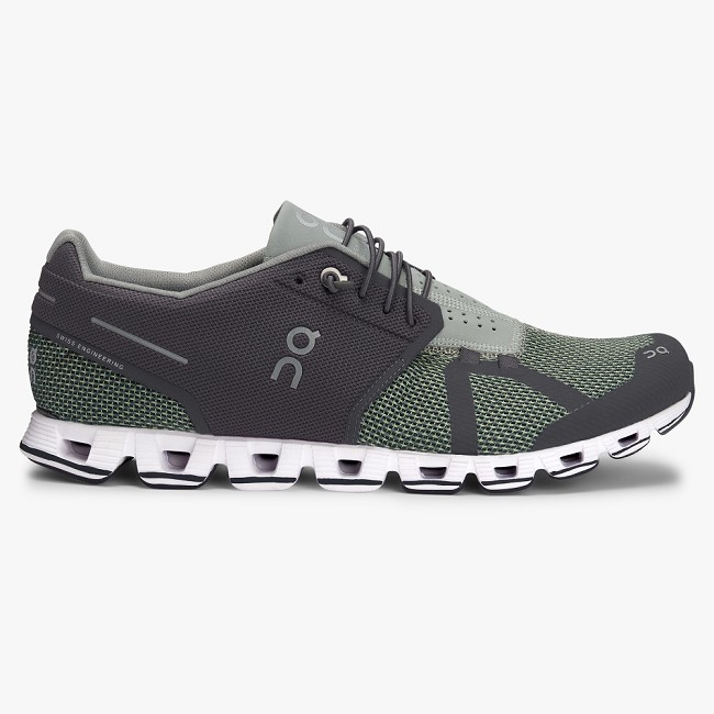 ON Cloud Mens - Men's Road Running Shoes NZ-04857 Rock/Leaf